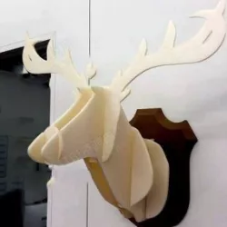 Deer Christmas decorations, 3D printed into assembled toys