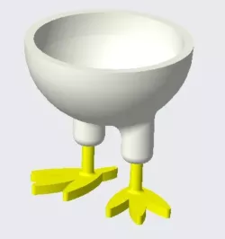 Egg holder with legs