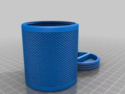 Knurled Flush Screw Lid Container 50x50