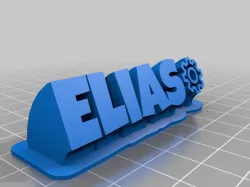 My Customized Sweeping 2-line name plate (text)