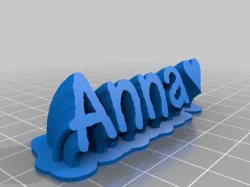 My Customized Sweeping 2-line name plate (text)