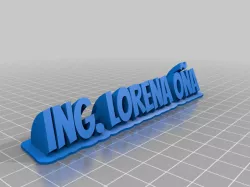 My Customized Sweeping 2-line name plate (text)