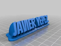 My Customized Sweeping 2-line name plate (text)