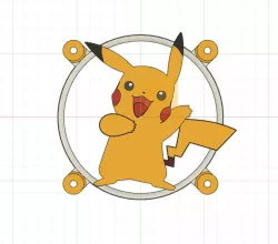 Pikachu 120mm PC Fan Cover - Playful Decorative Look