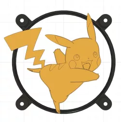 Pikachu 120mm PC Fan Cover - Playful Decorative Look