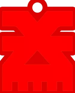 Warhammer 40k Khorne Symbol logo keychain