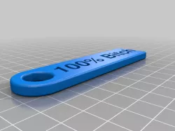 100% Bitch Key Chain