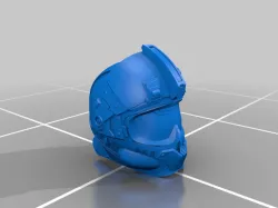28mm MCRN Helmet, open and closed blast shield