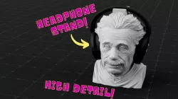 Albert Einstein Headphone Stand - Support Free