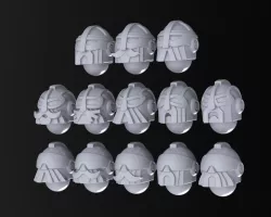 Armoured Space Dwarf Heads 1 28mm