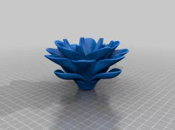 Fleur socle plat