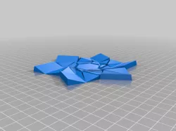 Folding Origami Flasher Hexagon with Living Hinges