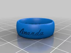 My Customized Engraved Rings Amanda