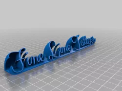 My Customized Sweeping 2-line name plate 