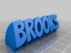My Customized Sweeping 2-line name plate (text)
