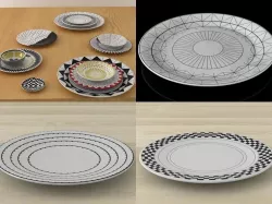12 plates 3D model