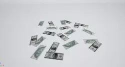 4- scattered cash Low-poly  3D model