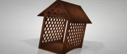  Arbour made from wood.