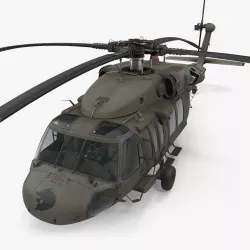 Black Hawk Low-poly  3D model