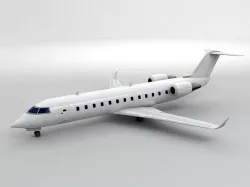 Bombardier CRJ 200 - Generic White Low-poly  3D model