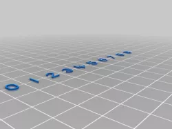 Calibration ruler and numbers font for OpenSCAD