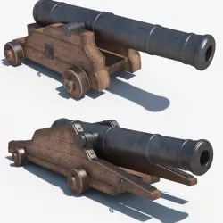 Cannons Set 3D model