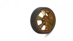 Car tire with golden rim