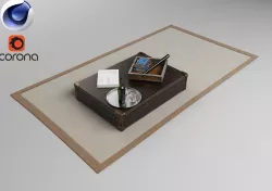 Carpet And Table C4D Corona 3D model