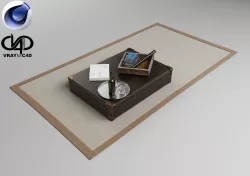 Carpet And Table C4D Vray 3D model