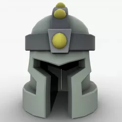 Cartoon helmet casque 3D model