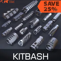 Compensators kitbash bundle 3D model