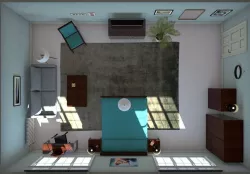 Complete bedroom 1 Low-poly  3D model