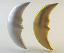 Crescent Moon Low-poly  3D model