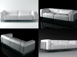 Crystal twoseater sofa 3D model