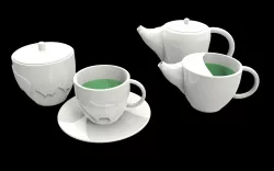 Cup of tea set 3D model