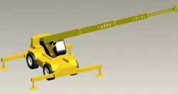 Design Terex RT 345 XL crane with four booms.