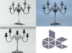 Edge table lamp 3D model