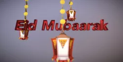 Eid Mubaarak 3D Title  3D model