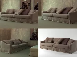 Fayence sofa 02 3D model