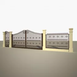 fence cast 03 3D model