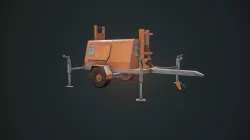 Generator - Light Generator - Orange Generator - Industrial Prop Low-poly  3D model