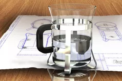 Glass with cup-holder