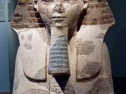 Head and Shoulders of a Sphinx of Hatshepsut
