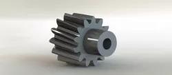Helical gear using flex feature