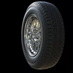 Highpoly Borrani wire wheel with Pirelli tire 3D model