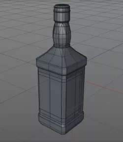 Jack Daniels Bottle Low-poly  3D model