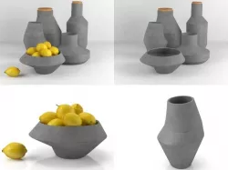 Kami pots 3D model