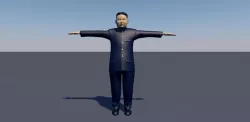 kim jong un animated dance walking running 3D model