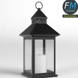Lantern with Candle 1 3D model
