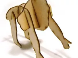 LaserCut - 3D Puzzle Gorilla